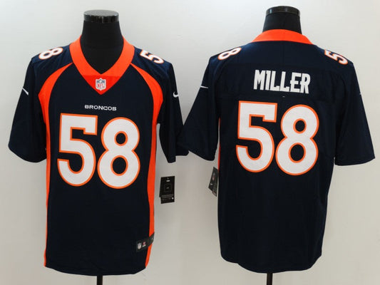 Men's Denver Broncos Von Miller #58 Navy Game Jersey