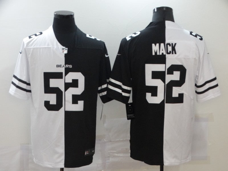 Men's Chicago Bears Khalil Mack #52 Black/White Game Jersey