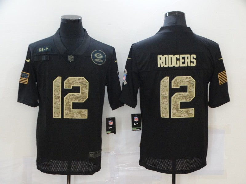 Men's Green Bay Packers Aaron Rodgers #12 Black Game Jersey