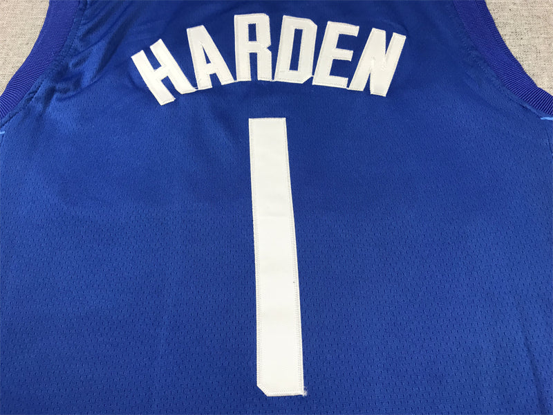 Men's LA Clippers James Harden #1 Royal Swingman Jersey - Icon Edition