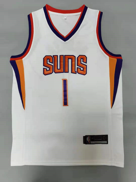 Men's Phoenix Suns Devin Booker #1 White Fast Break Replica Player Jersey