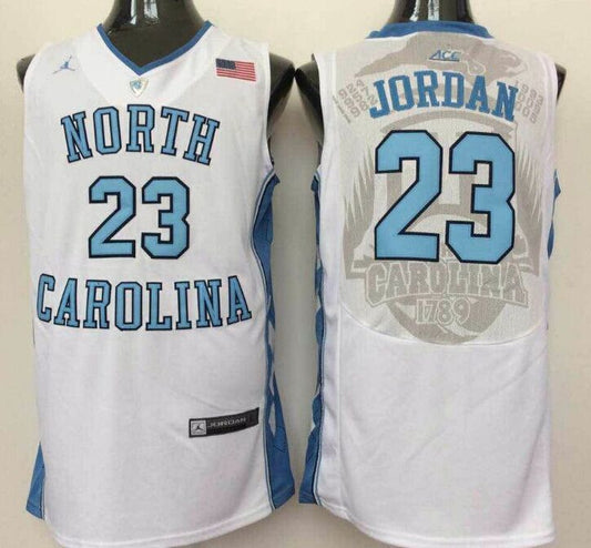 Men's North Carolina Tar Heels Michael Jordan #23 White Game Jersey