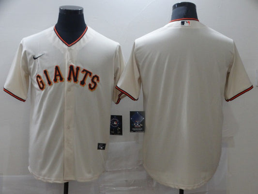 Men's San Francisco Giants Cream Home Blank Replica Jersey