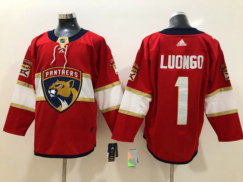 Men's Florida Panthers Roberto Luongo #1 Red Home Breakaway Player Jersey