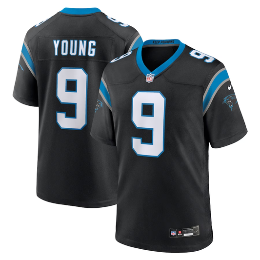 Men's Carolina Panthers Bryce Young #9 Black Game Jersey