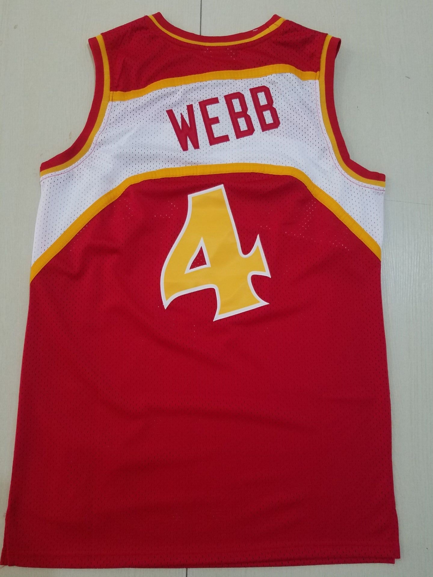 Men's Atlanta Hawks Spud Webb Red 1986-87 Hardwood Classics Swingman Jersey