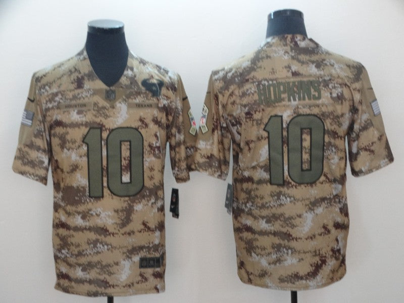 Men's Houston Texans DeAndre Hopkins #10 Camouflage Game Jersey