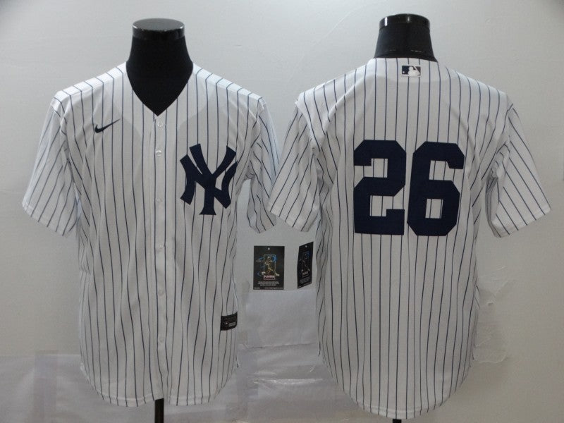 Men's New York Yankees DJ LeMahieu #26 White Replica Player Name Jersey