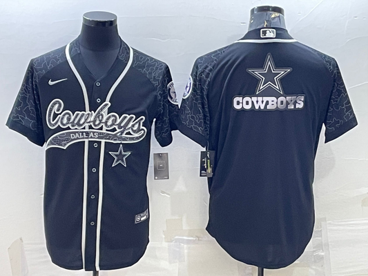 Men's Dallas Cowboys Black RFLCTV Limited Jersey