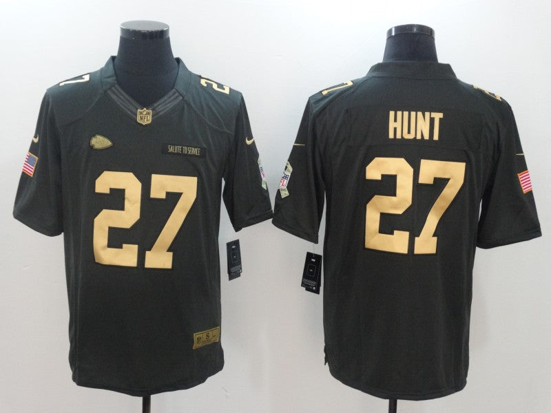 Men's Kansas City Chiefs Karim Hunt #27 Black Game Player Jersey