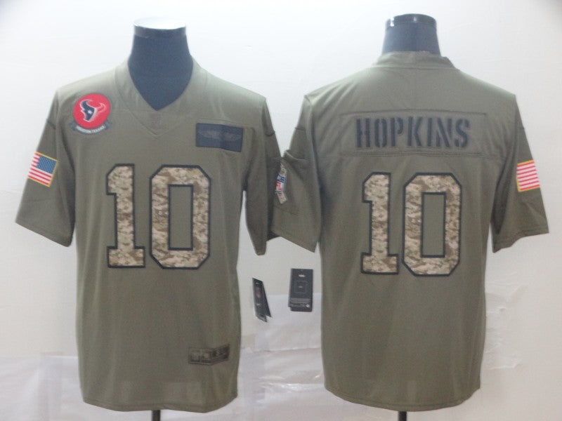 Men's Houston Texans DeAndre Hopkins #10 Brown Game Player Jersey