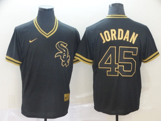 Men's Chicago White Sox Michael Jordan #45 Black Replica Game Jersey