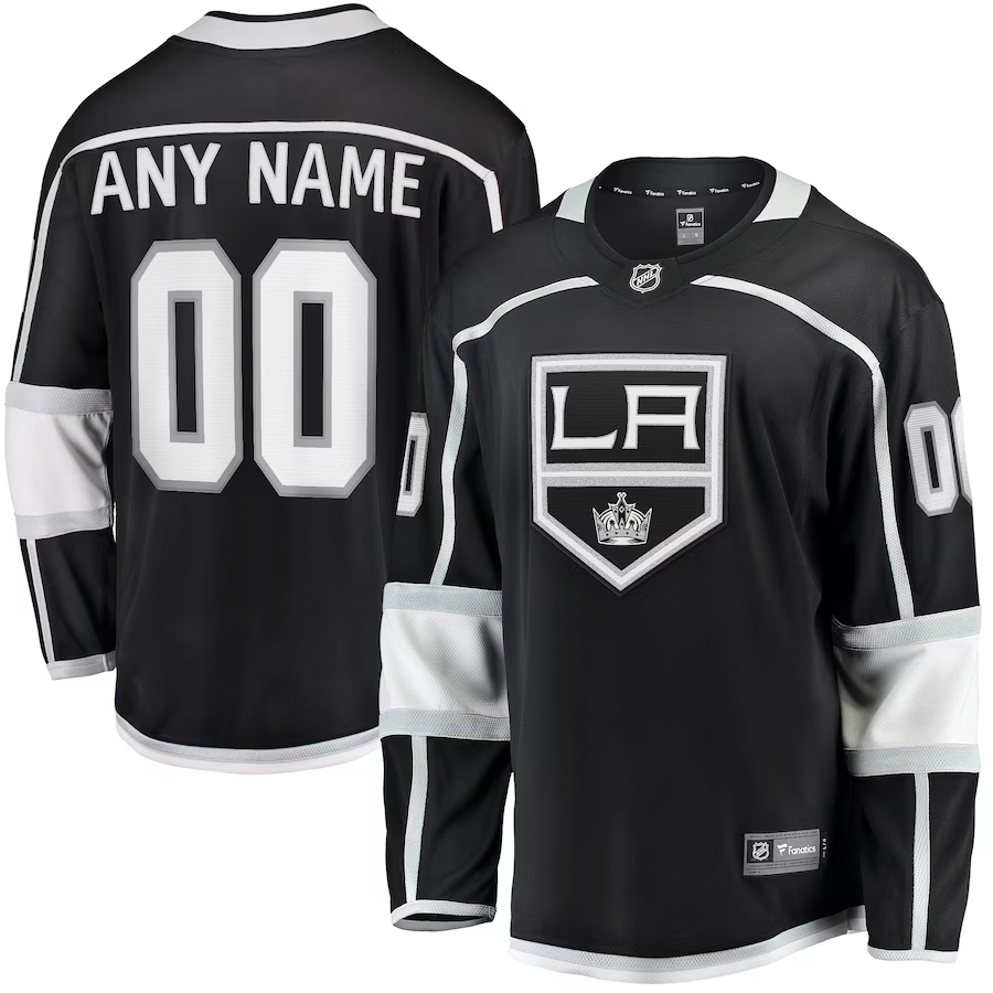 Men's Los Angeles Kings Black Home Breakaway Custom Jersey