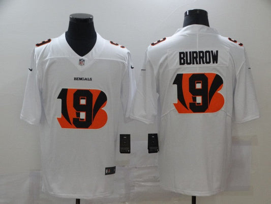 Men's Cincinnati Bengals #9 Joe Burrow White Game Jersey