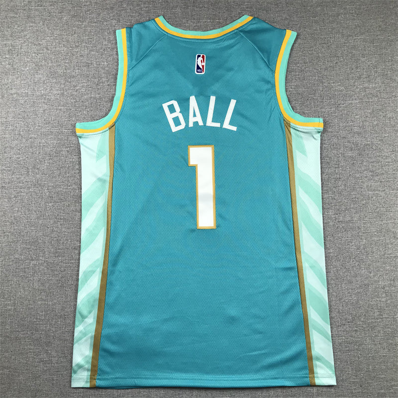 Men's Charlotte Hornets LaMelo Ball #1 Teal 2023/24 Swingman Jersey - City Edition