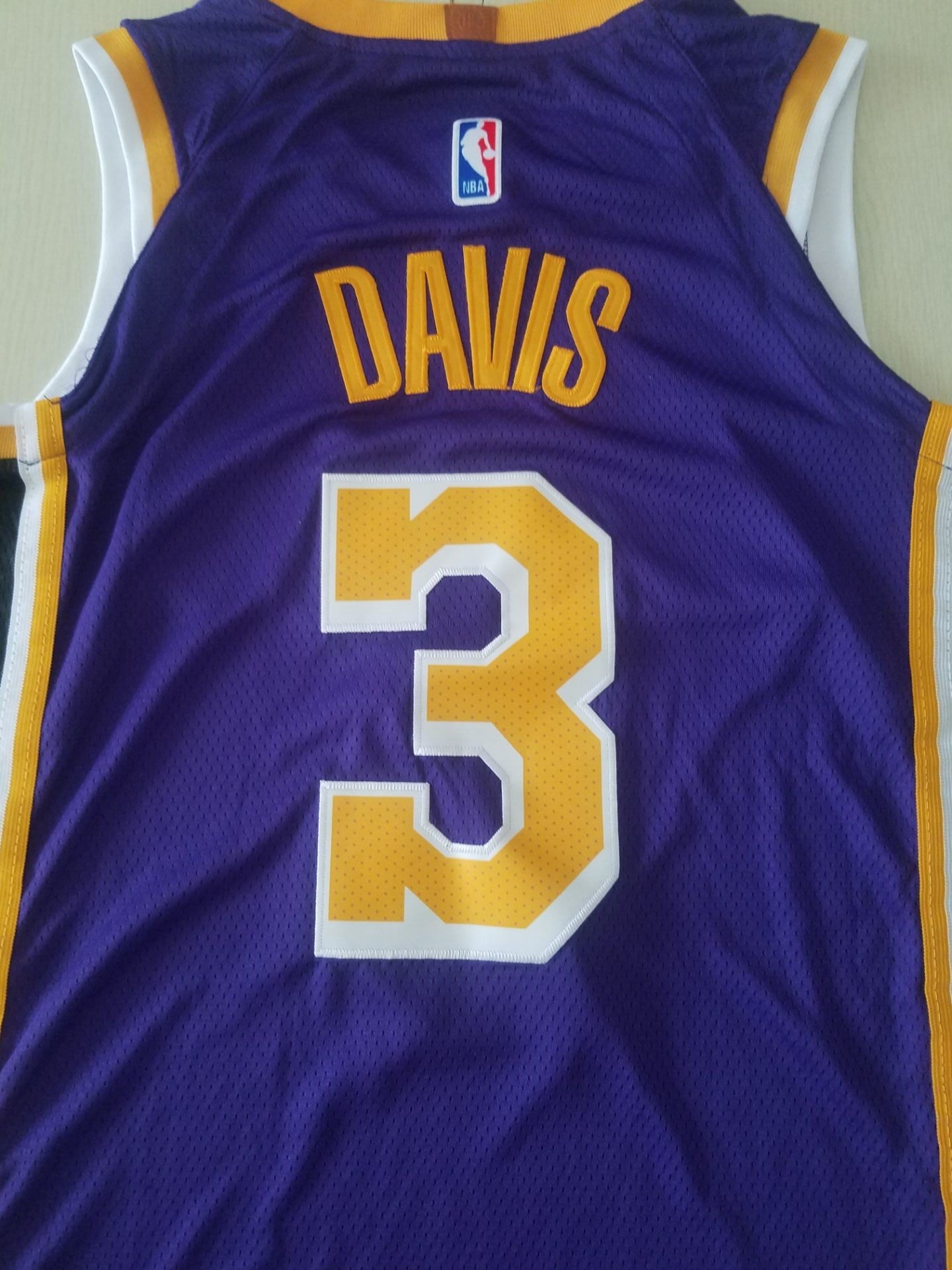 Men's Los Angeles Lakers Anthony Davis Purple #3 Swingman Jersey