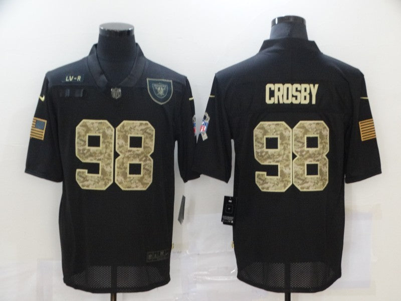 Men's Las Vegas Raiders Maxx Crosby #98 Black Player Game Jersey