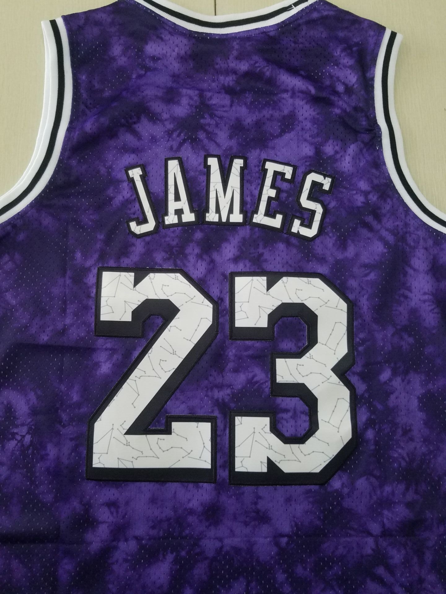 Men's Los Angeles Lakers LeBron James #23 Purple Galaxy Swingman Jersey