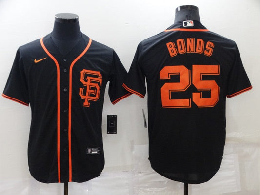 Men's San Francisco Giants Barry Bonds #25 Black Replica Baseball Jersey