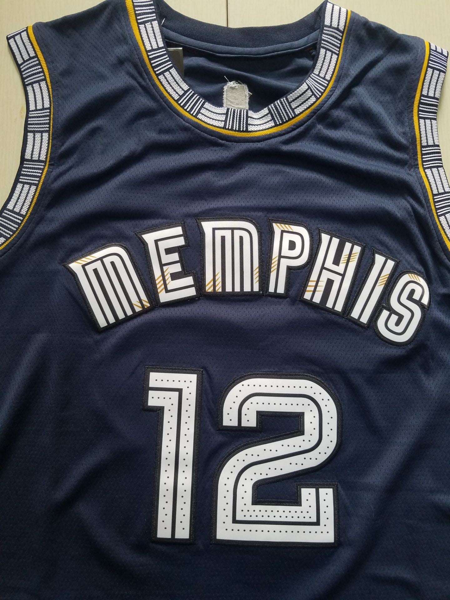 Men's Memphis Grizzlies Ja Morant #12 Navy City Edition Classic Jersey