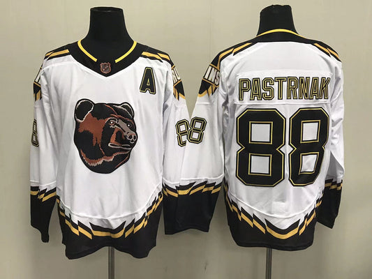 Men's Boston Bruins David Pastrnak #88 White Game Jersey