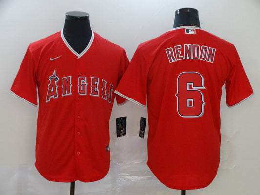 Men's Los Angeles Angels Anthony Rendons #6 Red Sewn Player Jersey