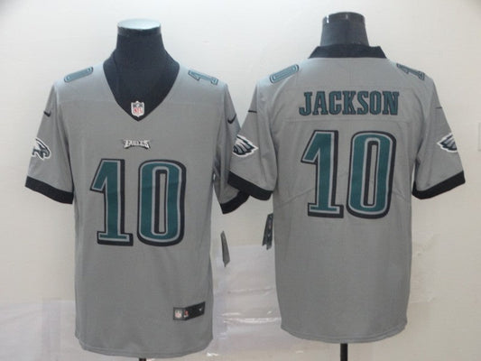 Men's Philadelphia Eagles Desean Jackson #10 Gray Game Jersey