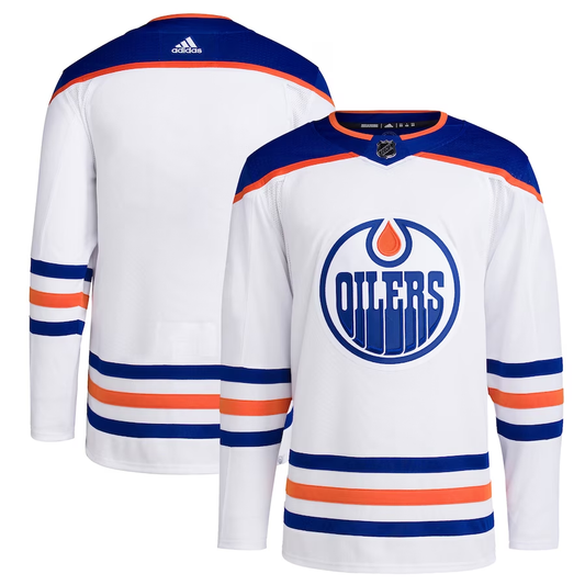 Men's Edmonton Oilers White Away Primegreen Authentic Blank Jersey