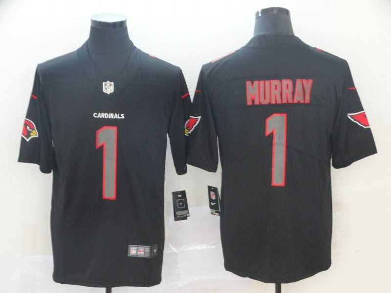 Men's Arizona Cardinals #1 Kyler Murray Black Team Game Jersey