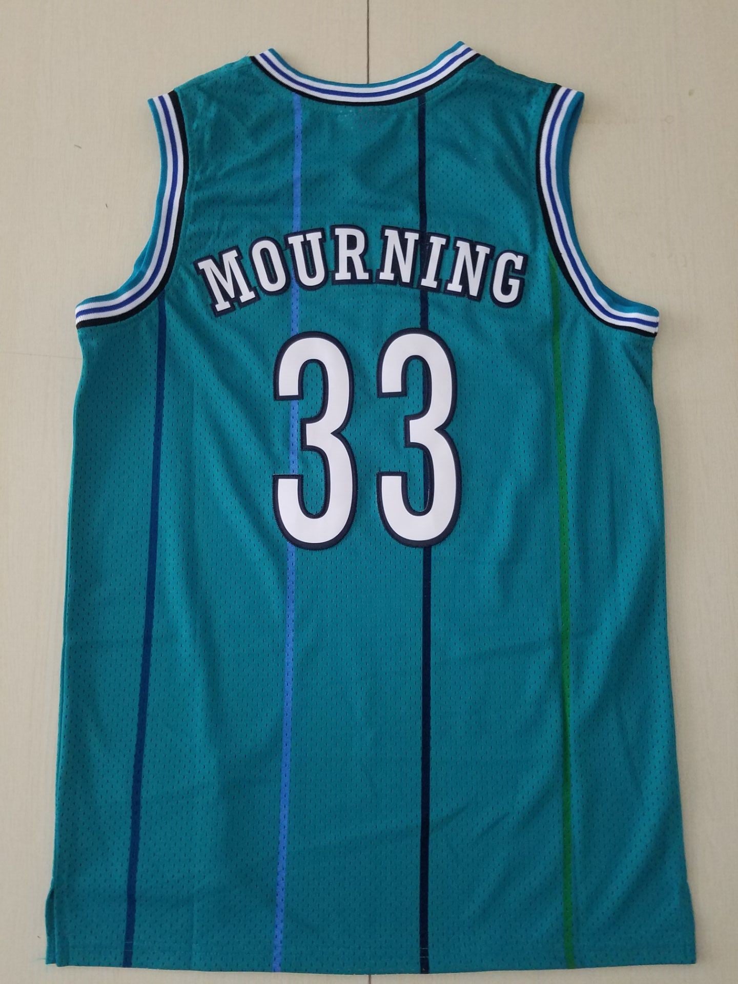 Men's Charlotte Hornets Alonzo Mourning Hardwood Classics Swingman Player Jersey