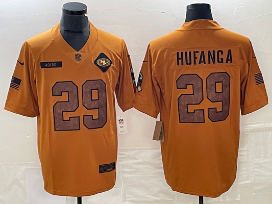 Men's San Francisco 49ers Talanoa Hufanga #29 Brown 2023 Salute To Service Limited Jersey