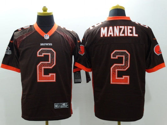 Men's Cleveland Browns Johnny Manziel #2 Brown Game Jersey