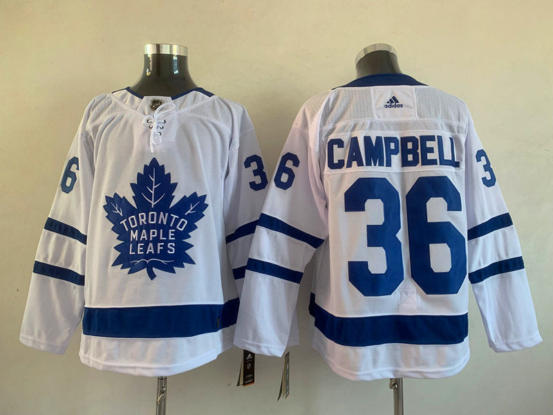 Men's Toronto Maple Leafs Jack Campbell #36 White Player Jersey