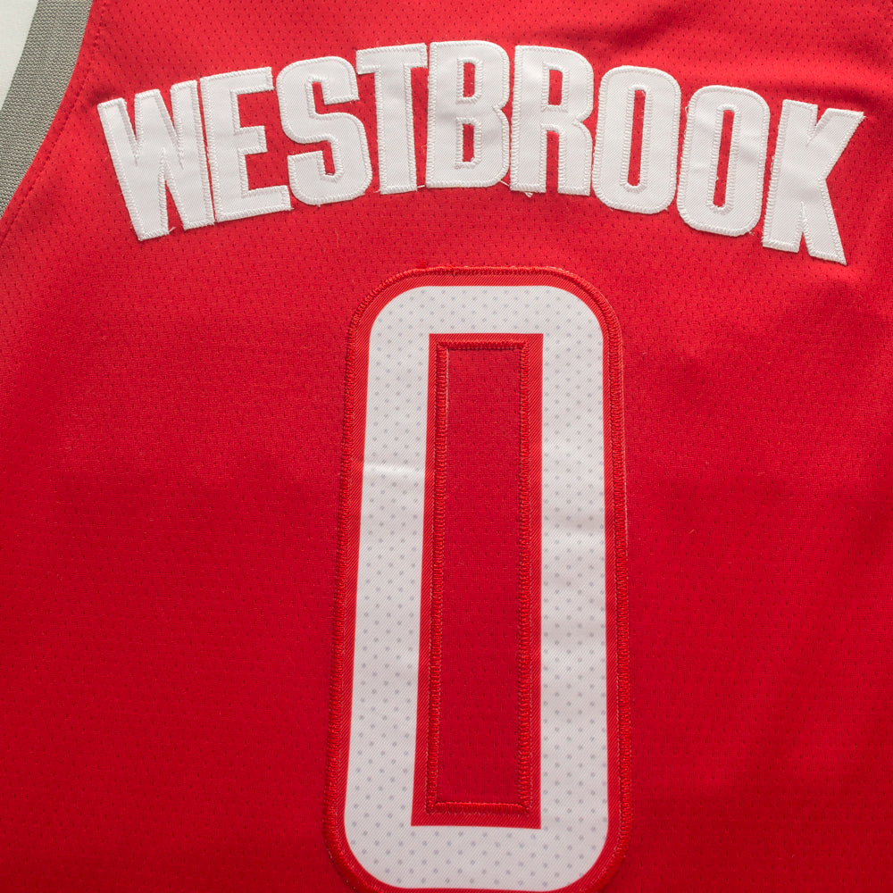 Men's Houston Rockets Russell Westbrook #0 Red Classics Swingman Jersey