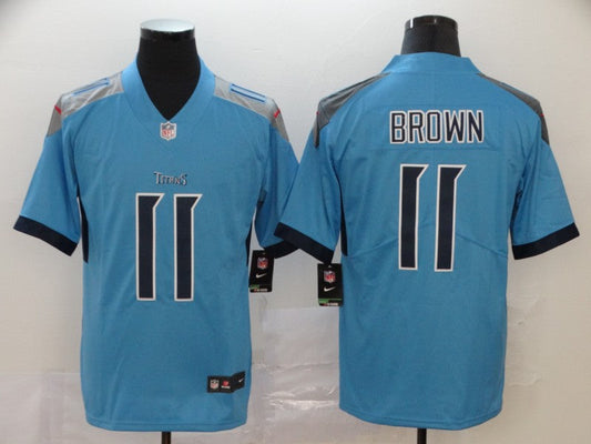 Men's Tennessee Titans A.J. Brown #11 Light Blue Game Jersey