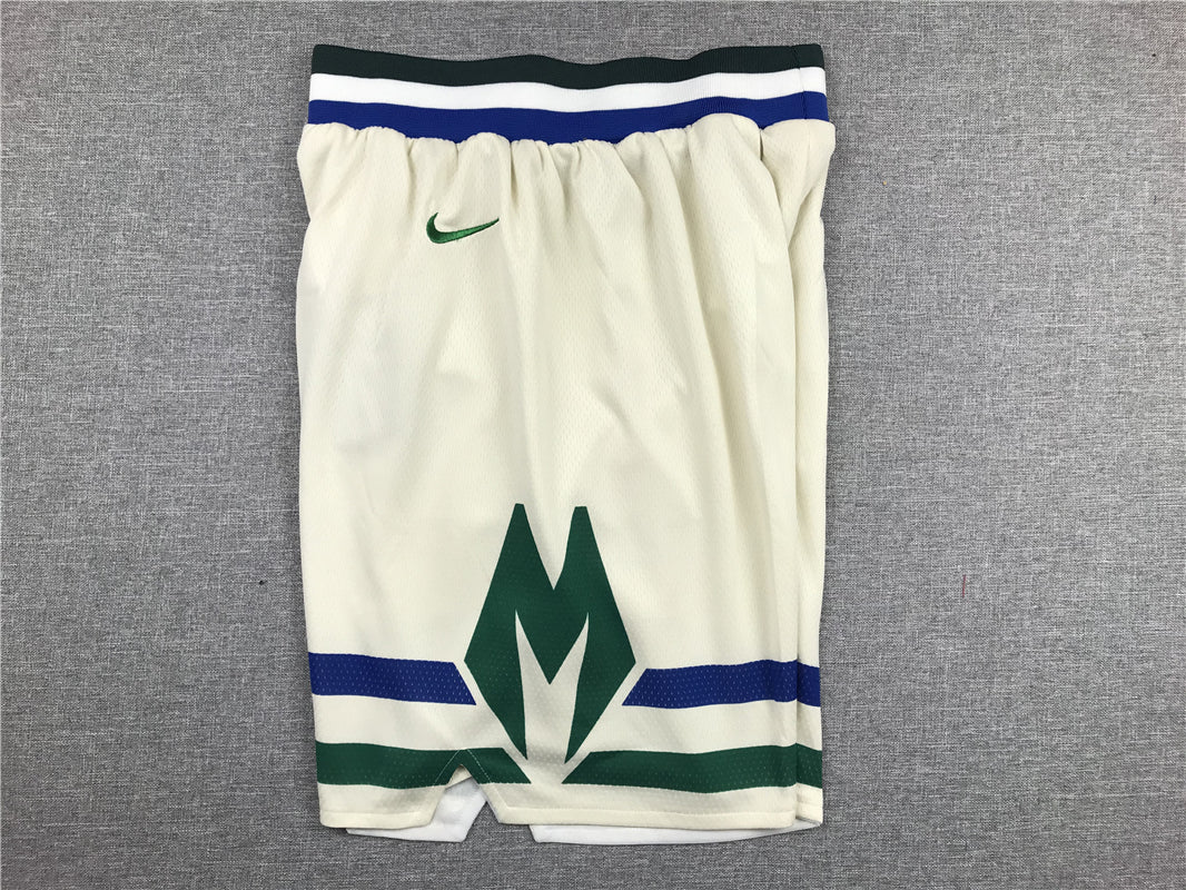 Men's Milwaukee Bucks White City Edition Basketball Shorts