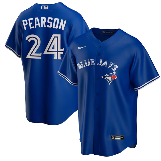 Men's Toronto Blue Jays Nate Pearson #24 Royal Replica Player Name Jersey