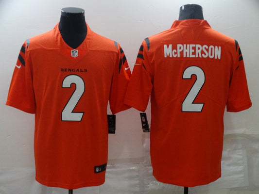 Men's Cincinnati Bengals Evan McPherson #2 Orange Game Jersey