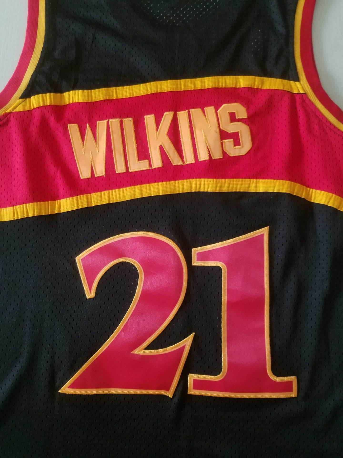 Men's Atlanta Hawks Dominique Wilkins 1986-87 Black Hardwood Classics Swingman Jersey