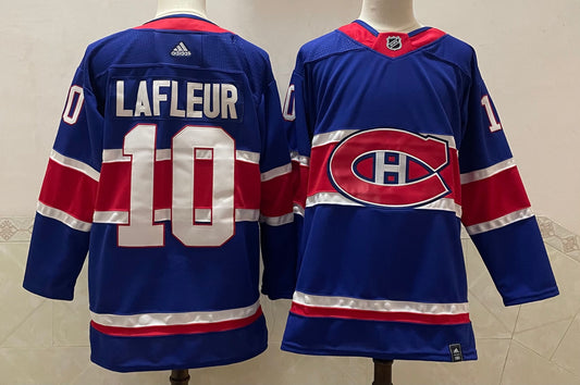 Men's Montreal Canadiens Guy Lafleur #10 Blue Player Game Jersey