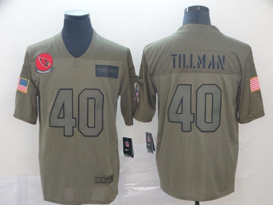 Men's Arizona Cardinals Pat Tillman #40 Brown Game Jersey