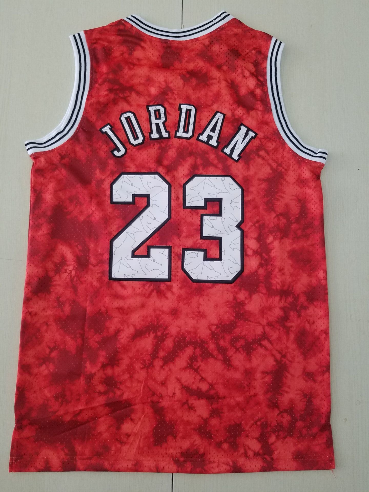 Men's Chicago Bulls Michael Jordan #23 Red Galaxy Swingman Jersey