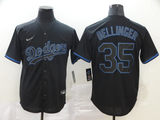 Men's Los Angeles Dodgers Cody Bellinger #35 Black Player Game Jersey