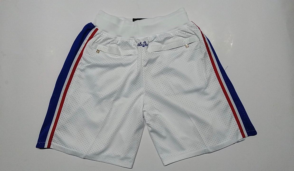 Men's Philadelphia 76ers White Basketball Shorts