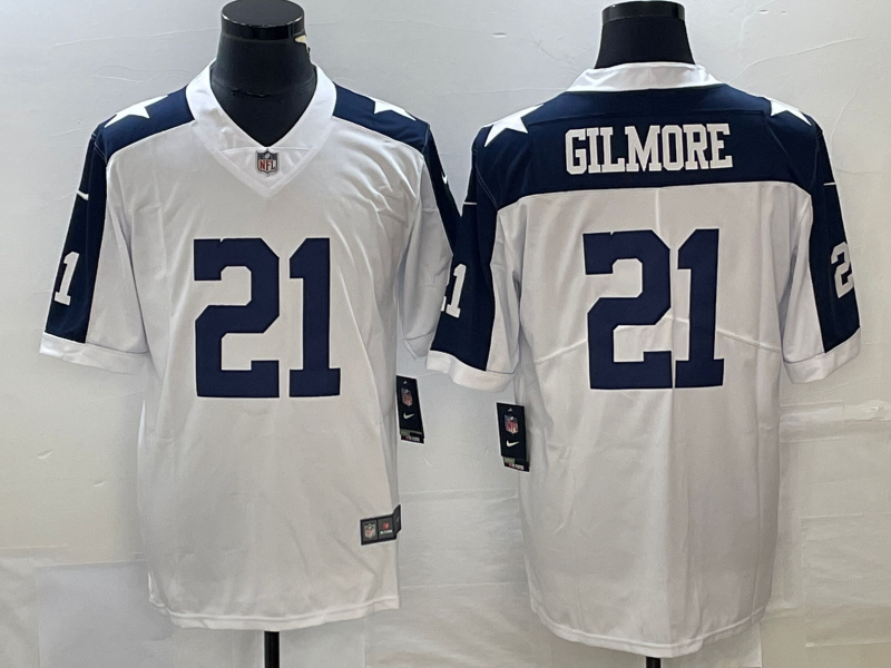 Men's Dallas Cowboys Stephon Gilmore #21 White Game Jersey