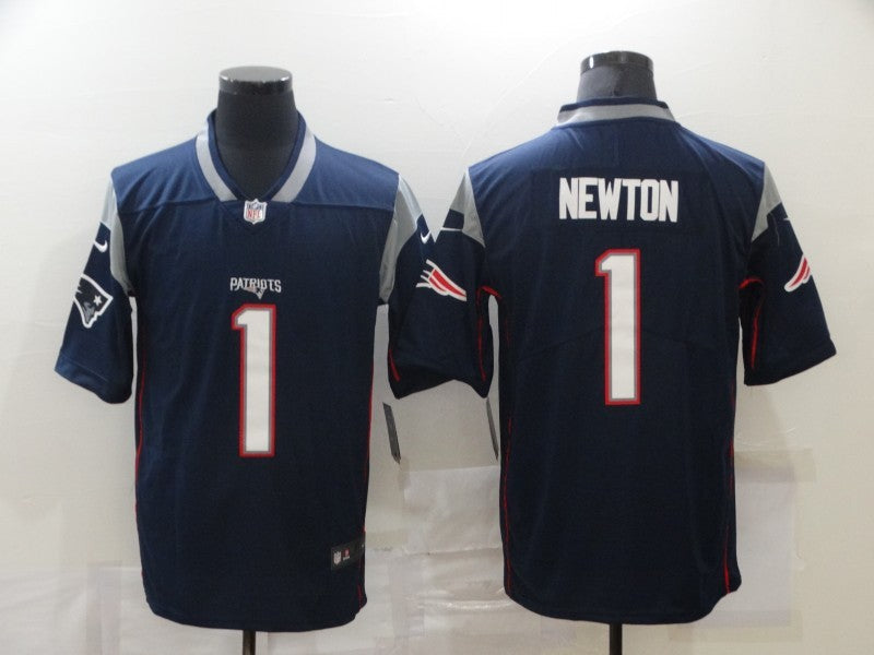 Men's New England Patriots Cam Newton #1 Navy Game Jersey