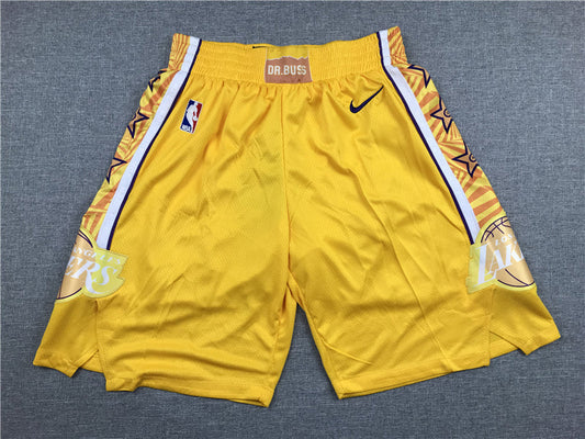 Men's Los Angeles Lakers Yellow City Edition Basketball Shorts