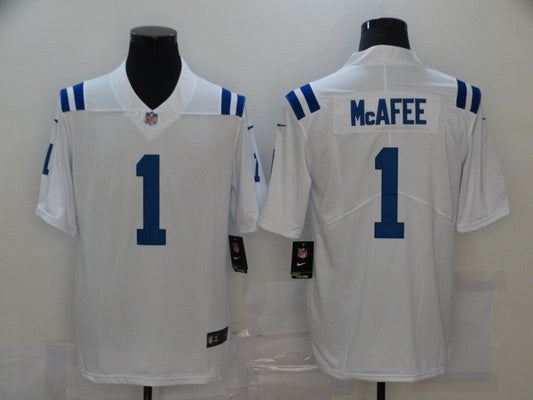 Men's Indianapolis Colts Pat McAfee #1 White Game Jersey