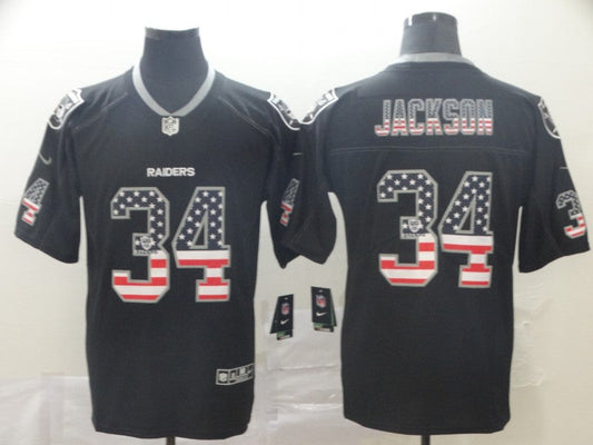 Men's Las Vegas Raiders Bo Jackson #34 Black Alternate Game Jersey