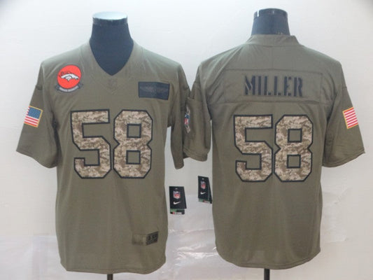 Men's Denver Broncos Von Miller #58 Brown Alternate Game Jersey